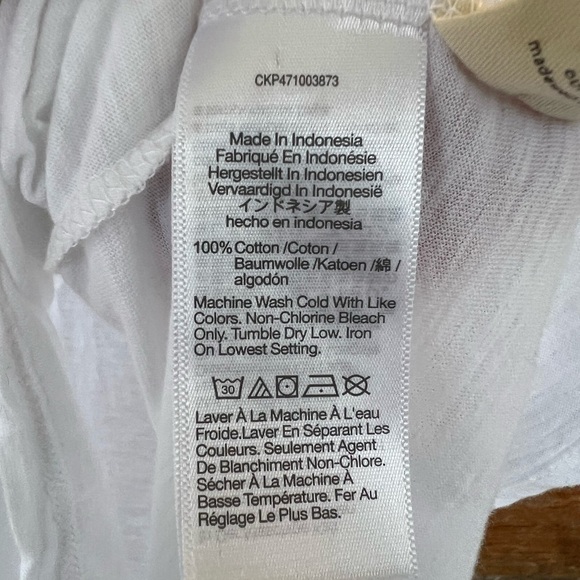 Madewell 100% Cotton Women’s Tank Top V Neck White Classic Size Small - Picture 4 of 9